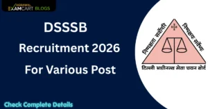 DSSSB Recruitment 2026