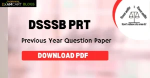 DSSSB PRT Previous Year Question Paper 2026