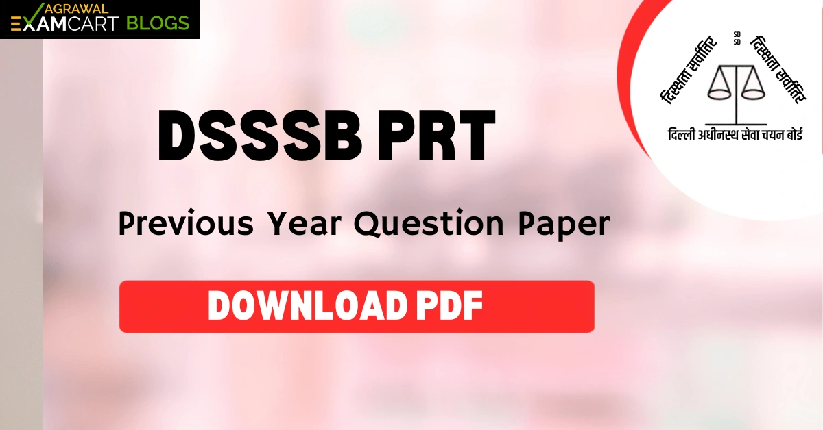 DSSSB PRT Previous Year Question Paper 2026