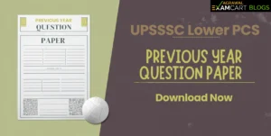 UPSSSC Lower PCS Previous Year Question Paper